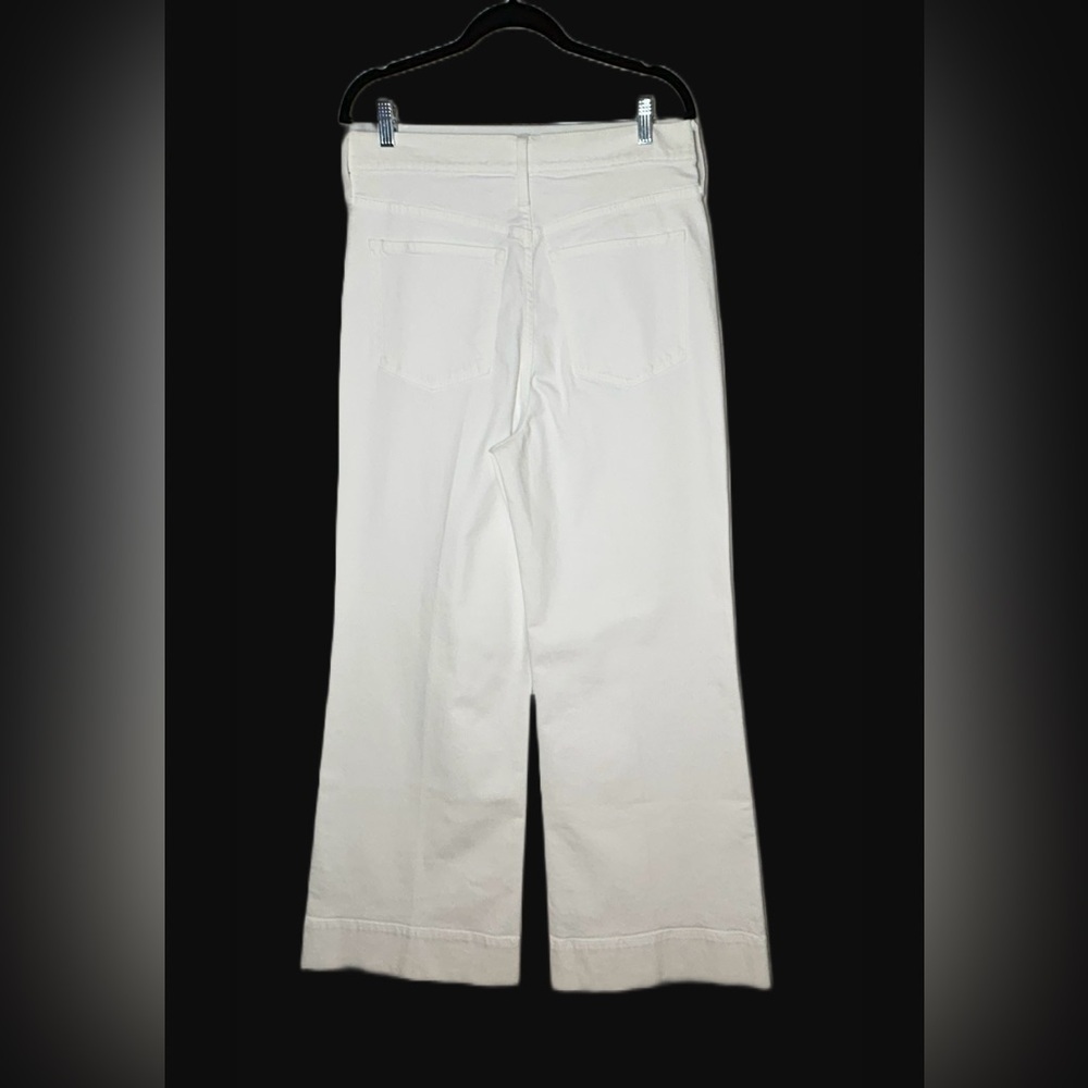NWT J. Crew Wide-Leg Denim Trouser in White, High Rise, Wide Cuffs Sizes 30 & 32 - Picture 7 of 13